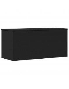 Contenitore Portaoggetti Nero 100x42x46 cm Legno Multistrato