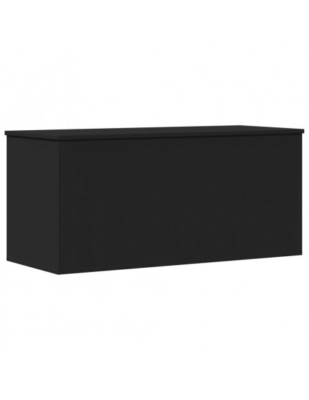 Contenitore Portaoggetti Nero 100x42x46 cm Legno Multistrato