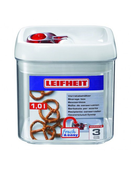 Contenitore alimenti Leifheit 31209 FRESH & EASY Ermetico Bianco e Tra