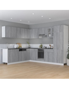 Armadietto Cucina Grigio Sonoma 75,5x75,5x80,5 cm in Legno 2
