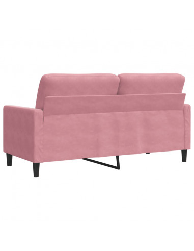 Divano a 2 Posti Rosa 140 cm in Velluto