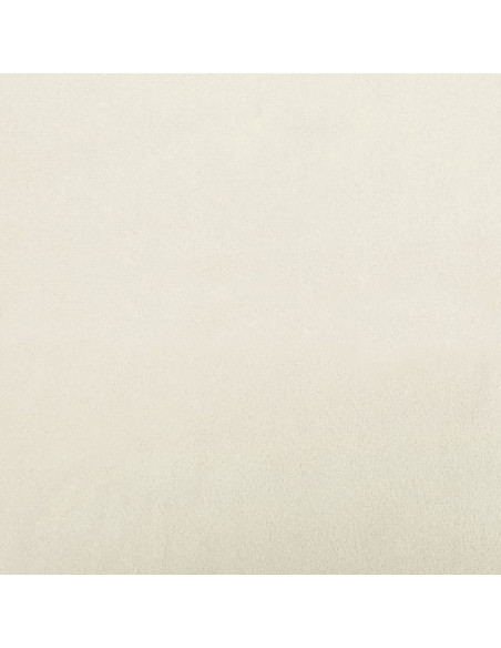 Divano a 2 Posti con Cuscini Crema 120 cm in Velluto