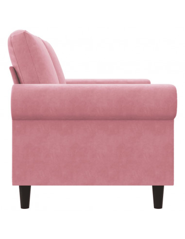 Divano a 2 Posti Rosa 120 cm in Velluto