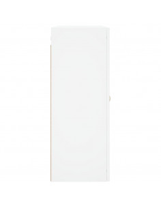 Armadietti a Parete 2 pz Bianchi in Legno Multistrato