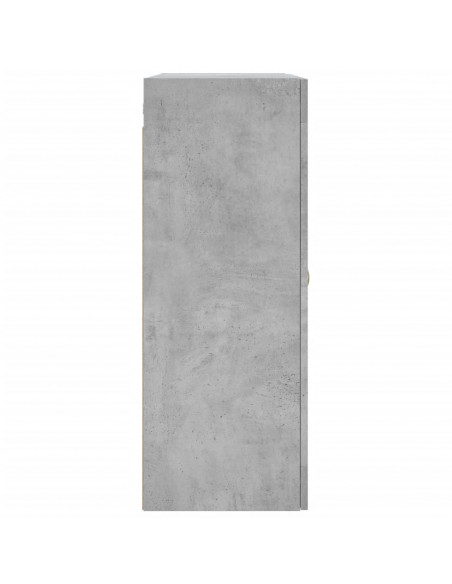 Armadietti a Parete 2 pz Grigio Cemento in Legno Multistrato