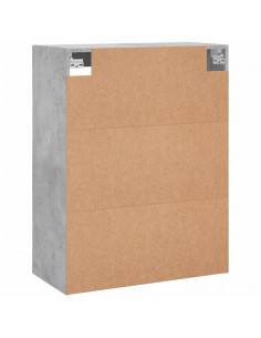 Armadietti a Parete 2 pz Grigio Cemento in Legno Multistrato 2