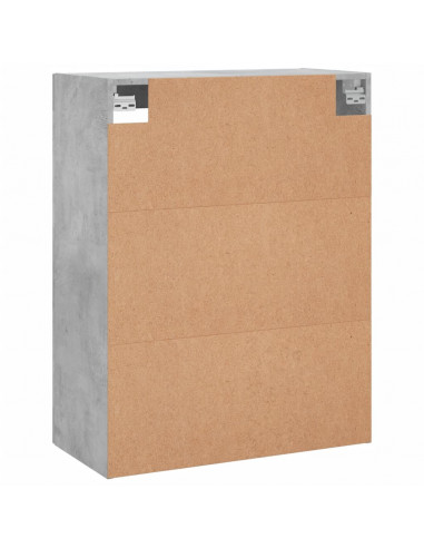 Armadietti a Parete 2 pz Grigio Cemento in Legno Multistrato