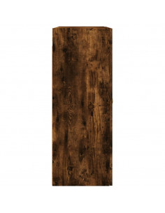 Armadietti a Parete 2 pz Rovere Fumo in Legno Multistrato