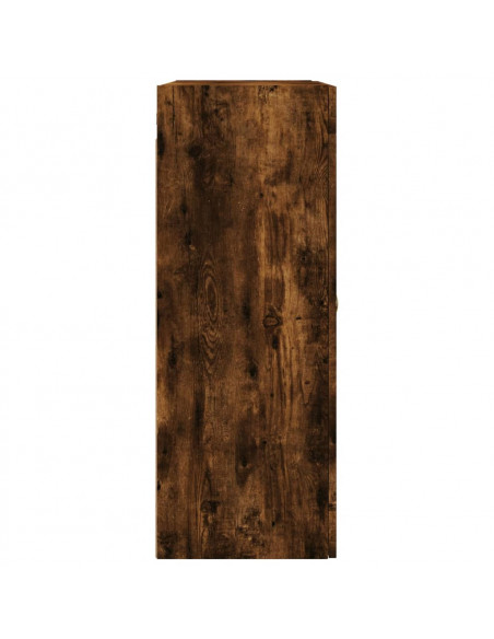 Armadietti a Parete 2 pz Rovere Fumo in Legno Multistrato