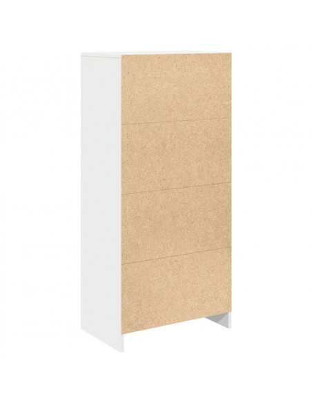 Armadio con Cassetto Bianco 55,5x34x119,5 cm Legno Multistrato
