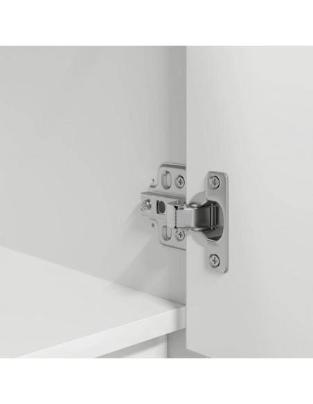 Armadio con Cassetto Bianco 55,5x34x119,5 cm Legno Multistrato