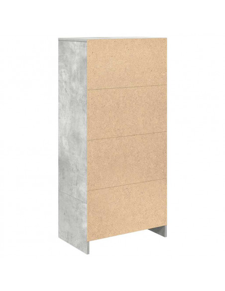 Armadio con Cassetto Grigio Cemento 55,5x34x119,5 cm Truciolato