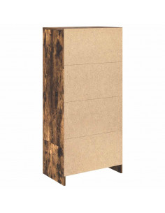 Armadio con Cassetto Rovere Fumo 55,5x34x119,5 cm in Truciolato 2