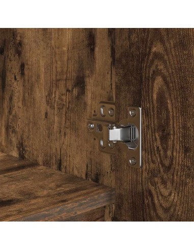 Armadio con Cassetto Rovere Fumo 55,5x34x119,5 cm in Truciolato