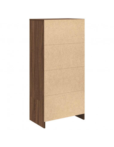 Armadio con Cassetto Rovere Marrone 55,5x34x119,5 cm Truciolato
