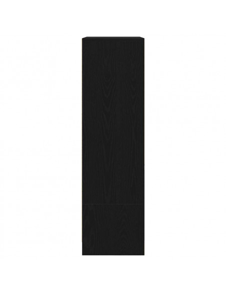 Armadio con Cassetto Rovere Nero 55,5x34x119,5 cm in Truciolato