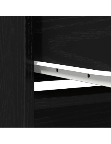 Armadio con Cassetto Rovere Nero 55,5x34x119,5 cm in Truciolato