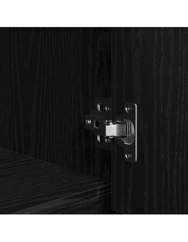 Armadio con Cassetto Rovere Nero 55,5x34x119,5 cm in Truciolato