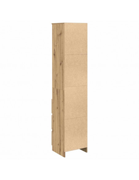 Credenza Alta Rovere Artigianale 37,5x35x180 cm in Truciolato