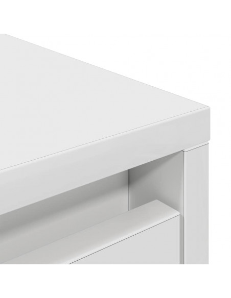 Credenza Bianca 29,5x34x119,5 cm in Legno Multistrato