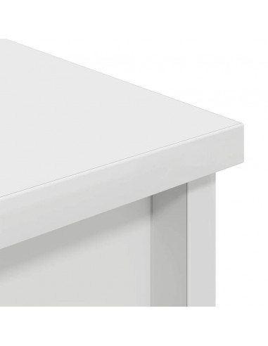 Credenza Bianca 37,5x35x180 cm in Legno Multistrato