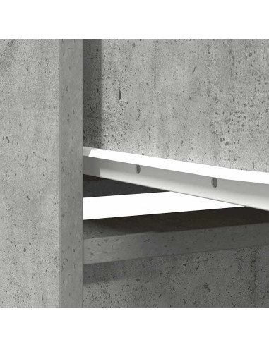 Credenza Grigio Cemento 29,5x34x119,5 cm in Legno Multistrato