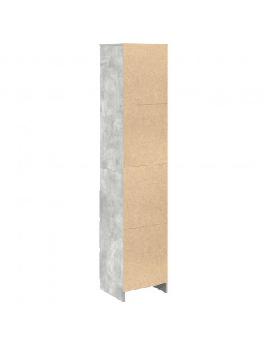 Credenza Grigio Cemento 37,5x35x180 cm in Legno Multistrato