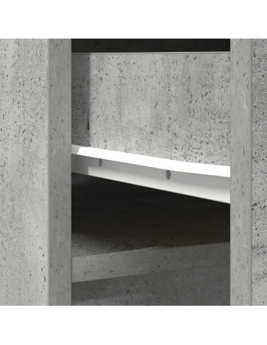 Credenza Grigio Cemento 37,5x35x180 cm in Legno Multistrato