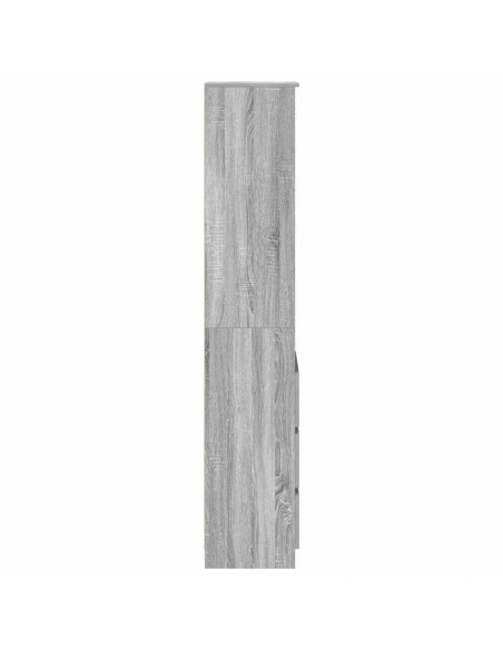 Credenza Grigio Sonoma 37,5x35x180 cm in Legno Multistrato