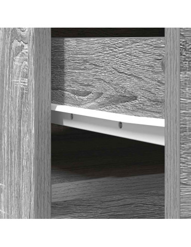 Credenza Grigio Sonoma 37,5x35x180 cm in Legno Multistrato