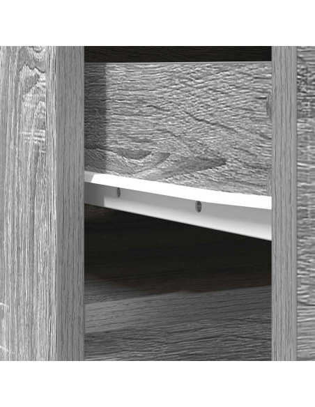 Credenza Grigio Sonoma 37,5x35x180 cm in Legno Multistrato