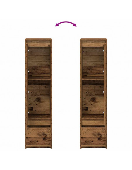 Credenza Legno Antico 29,5x34x119,5 cm in Truciolato