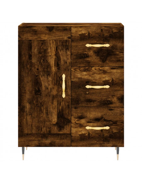 Credenza Rovere Fumo  69,5x34x180 cm in Legno Multistrato