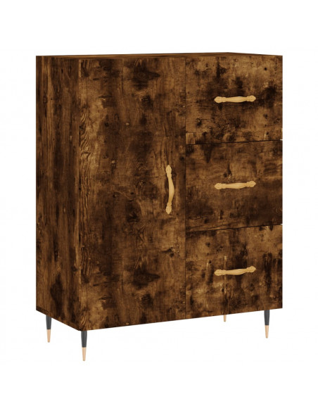 Credenza Rovere Fumo  69,5x34x180 cm in Legno Multistrato