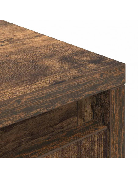 Credenza Rovere Fumo 29,5x34x119,5 cm in Legno Multistrato
