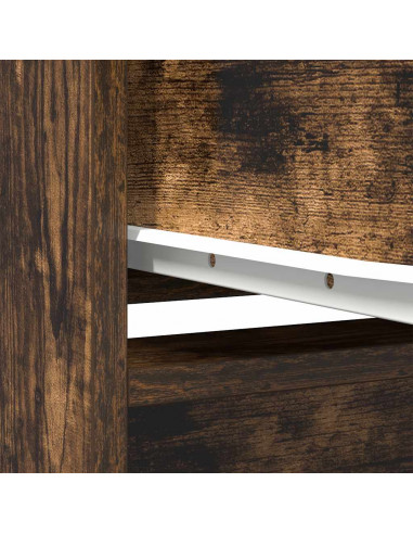 Credenza Rovere Fumo 29,5x34x119,5 cm in Legno Multistrato
