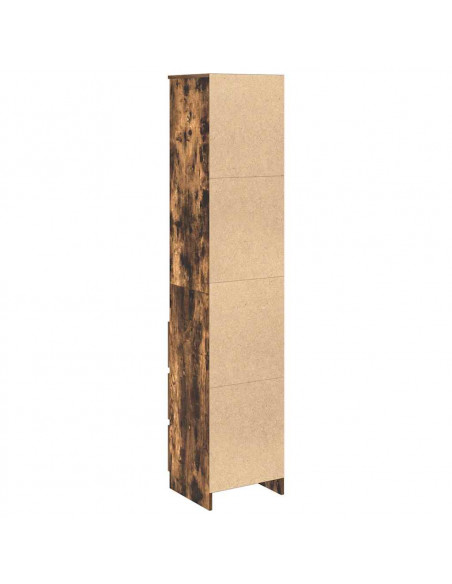 Credenza Rovere Fumo 37,5x35x180 cm in Legno Multistrato