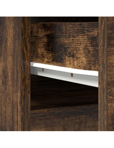 Credenza Rovere Fumo 37,5x35x180 cm in Legno Multistrato