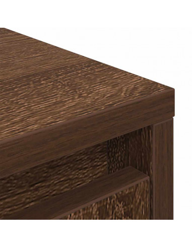Credenza Rovere Marrone 29,5x34x119,5 cm in Legno Multistrato