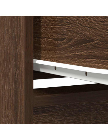 Credenza Rovere Marrone 29,5x34x119,5 cm in Legno Multistrato