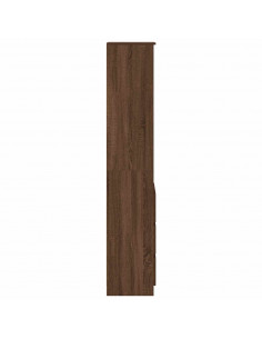 Credenza Rovere Marrone 37,5x35x180 cm in Legno Multistrato