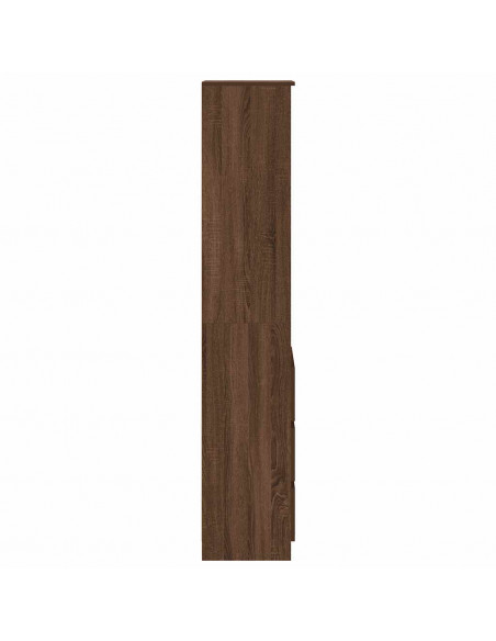 Credenza Rovere Marrone 37,5x35x180 cm in Legno Multistrato