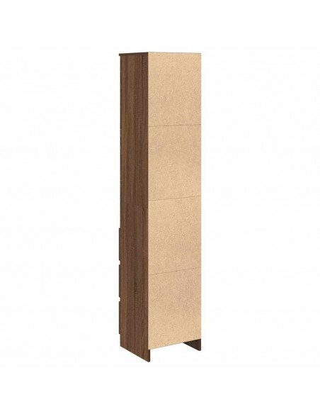 Credenza Rovere Marrone 37,5x35x180 cm in Legno Multistrato