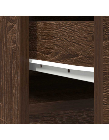 Credenza Rovere Marrone 37,5x35x180 cm in Legno Multistrato