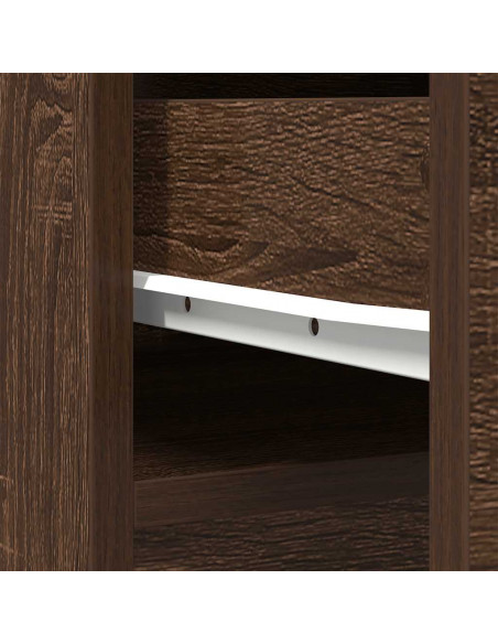 Credenza Rovere Marrone 37,5x35x180 cm in Legno Multistrato