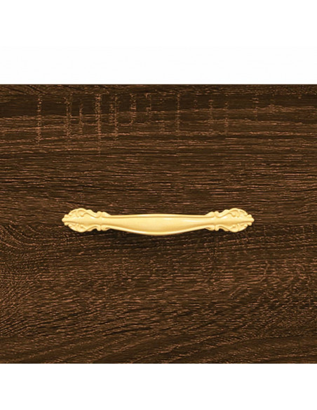 Credenza Rovere Marrone 69,5x34x180 cm in Legno Multistrato