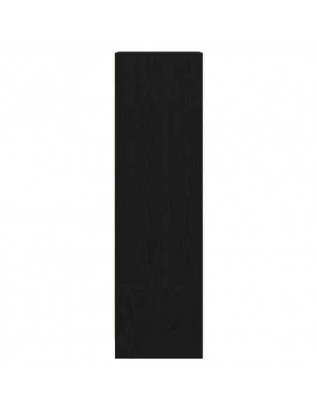 Credenza Rovere Nero 29,5x34x119,5 cm in Legno Multistrato