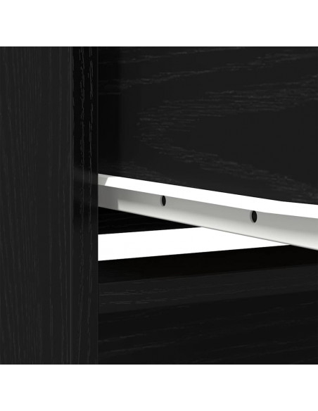 Credenza Rovere Nero 29,5x34x119,5 cm in Legno Multistrato