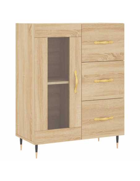 Credenza Rovere Sonoma 69,5x34x180 cm in Legno Multistrato