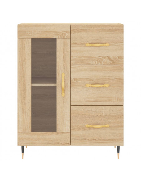 Credenza Rovere Sonoma 69,5x34x180 cm in Legno Multistrato